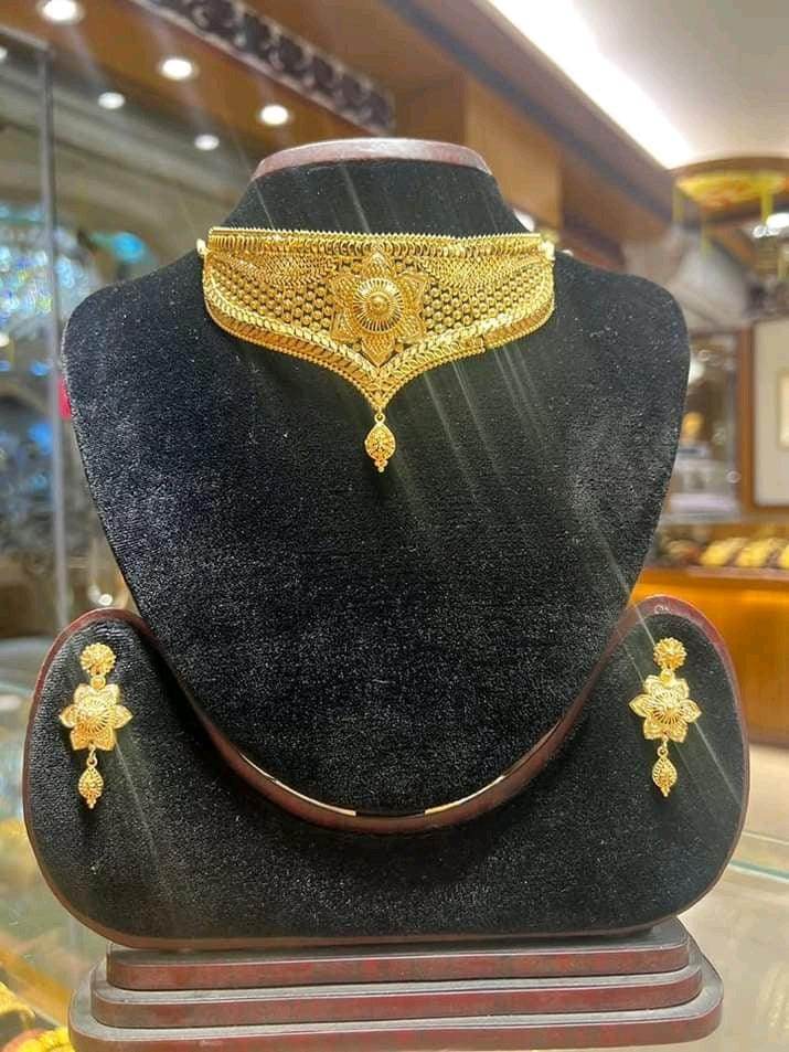 Elegant Gold-Plated Choker Necklace – Mirpur Jewelry City Exclusive - Mirpur Jewelry City