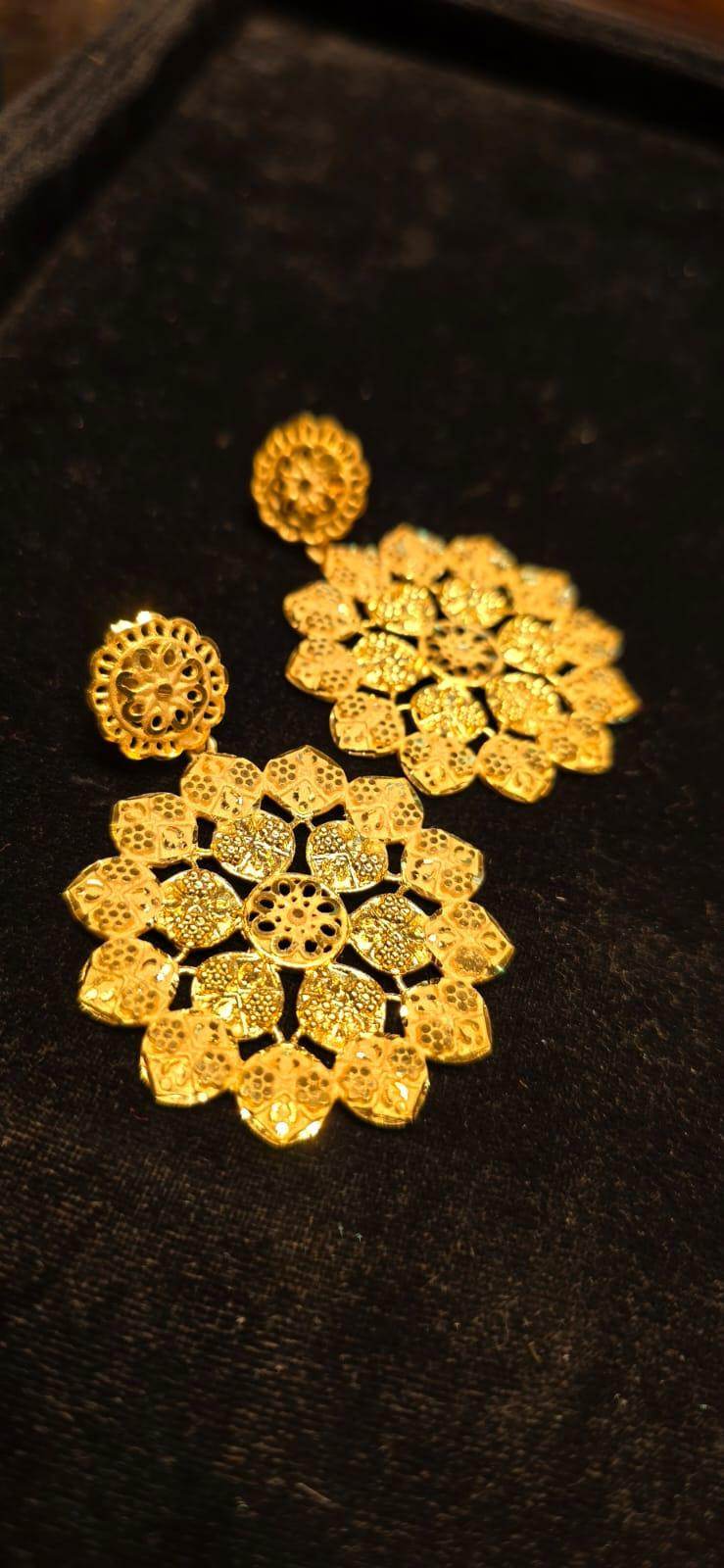 Elegant Gold-Plated Earrings – Timeless Luxury - Mirpur Jewelry City