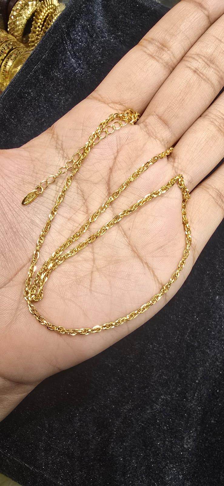 Elegant 16-Inch Gold-Plated Chain – Timeless Shine & Durability - Mirpur Jewelry City
