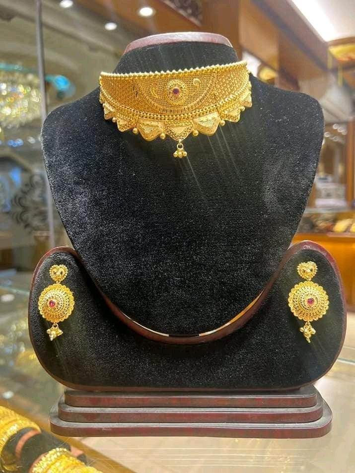 Elegant Gold-Plated Choker Necklace – Mirpur Jewelry City Exclusive - Mirpur Jewelry City