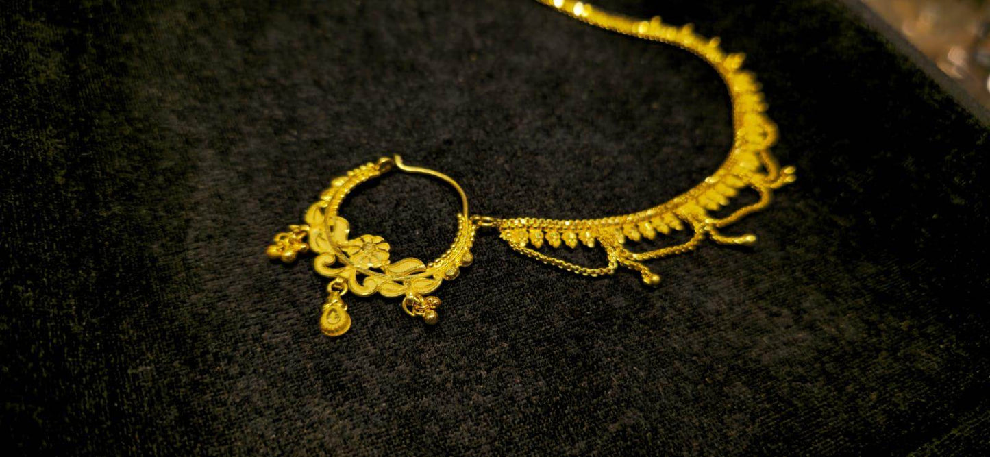 Elegant Bridal Noth Nose Piercing: Timeless Charm for Your Special Day - Mirpur Jewelry City