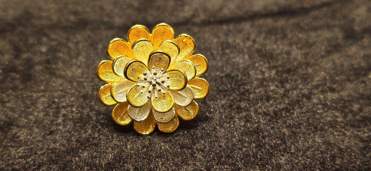 Exclusive Dubai Design gold plated finger ring - Mirpur Jewelry City