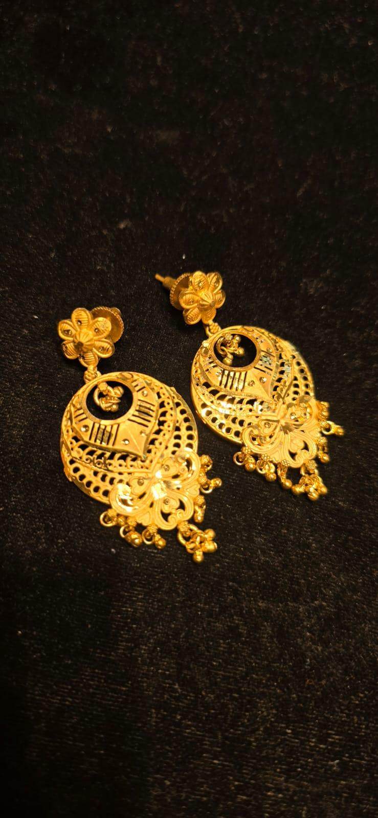 Elegant Gold-Plated Earrings – Timeless Luxury - Mirpur Jewelry City