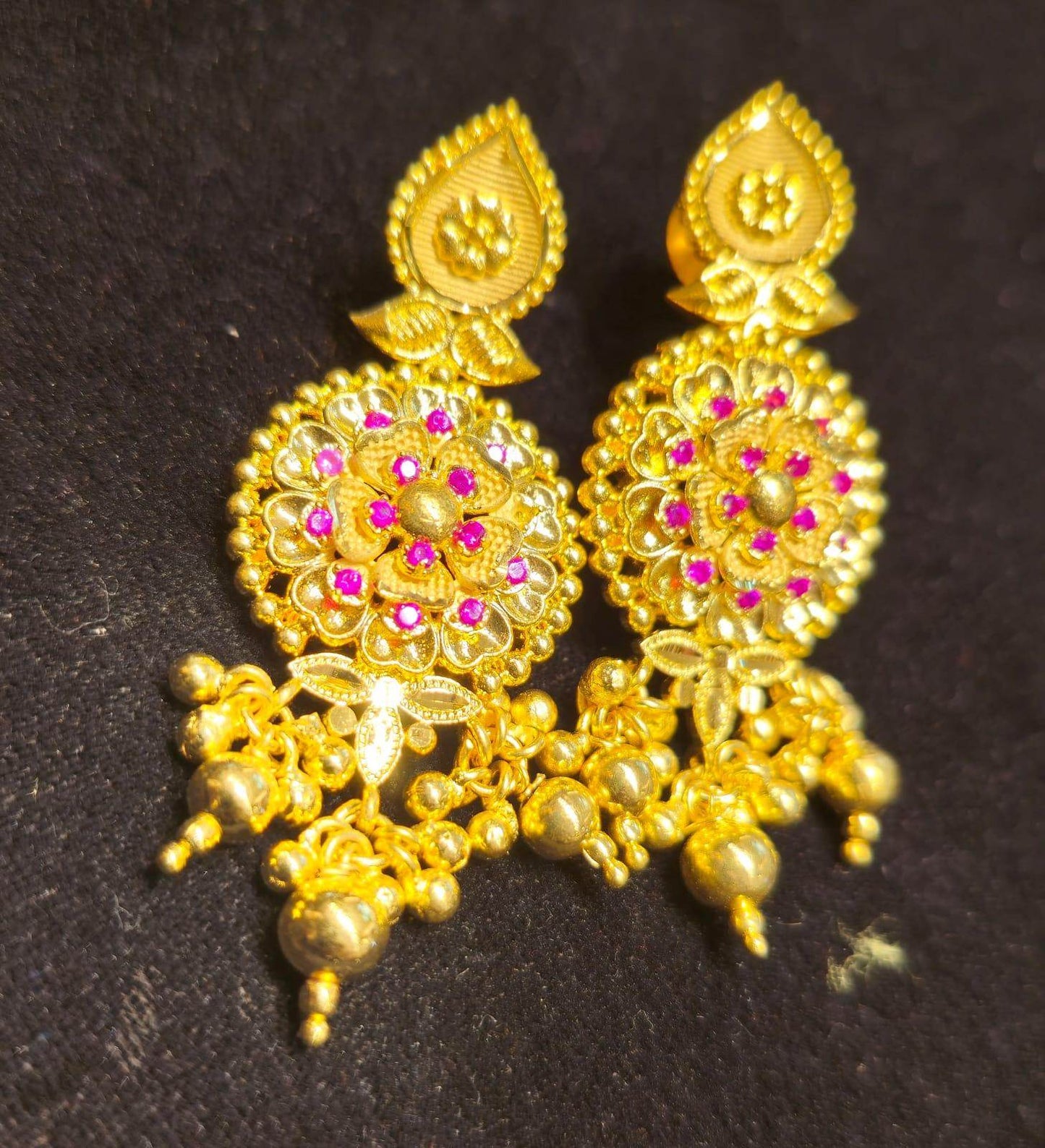 Elegant Gold-Plated Earrings – Timeless Luxury - Mirpur Jewelry City