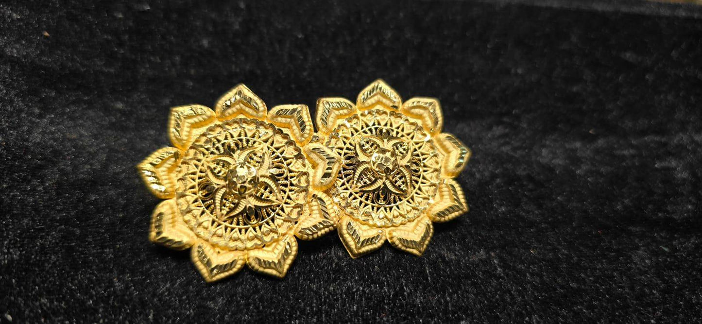 Elegant Gold-Plated Pasha Earrings – Timeless Luxury & Charm - Mirpur Jewelry City
