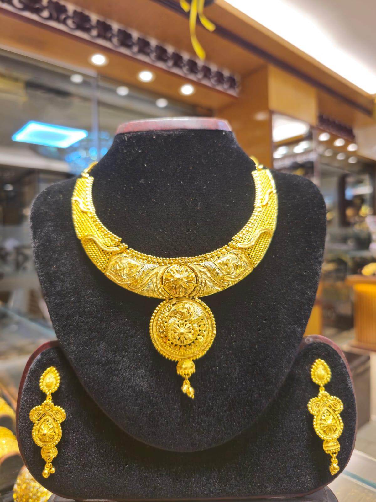 Elegant Gold-Plated Necklace – Timeless Luxury - Mirpur Jewelry City
