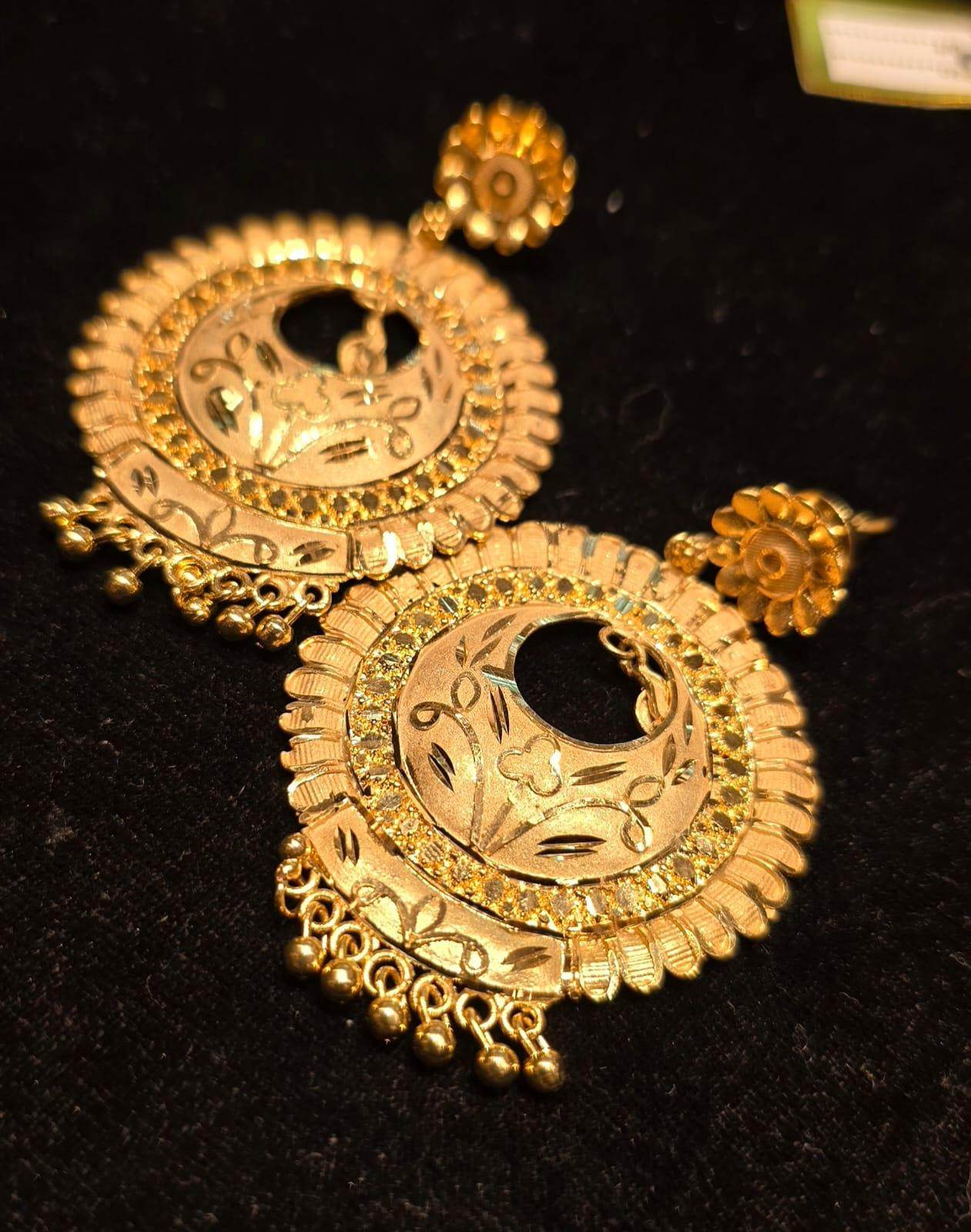 Elegant Gold-Plated Earrings – Timeless Luxury - Mirpur Jewelry City
