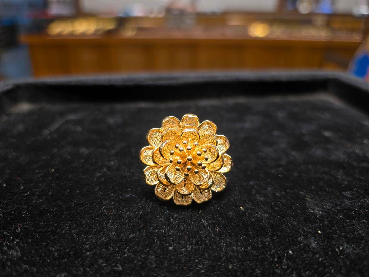 Elegant Gold-Plated Rhodium Finger Ring – Stylish & Durable - Mirpur Jewelry City