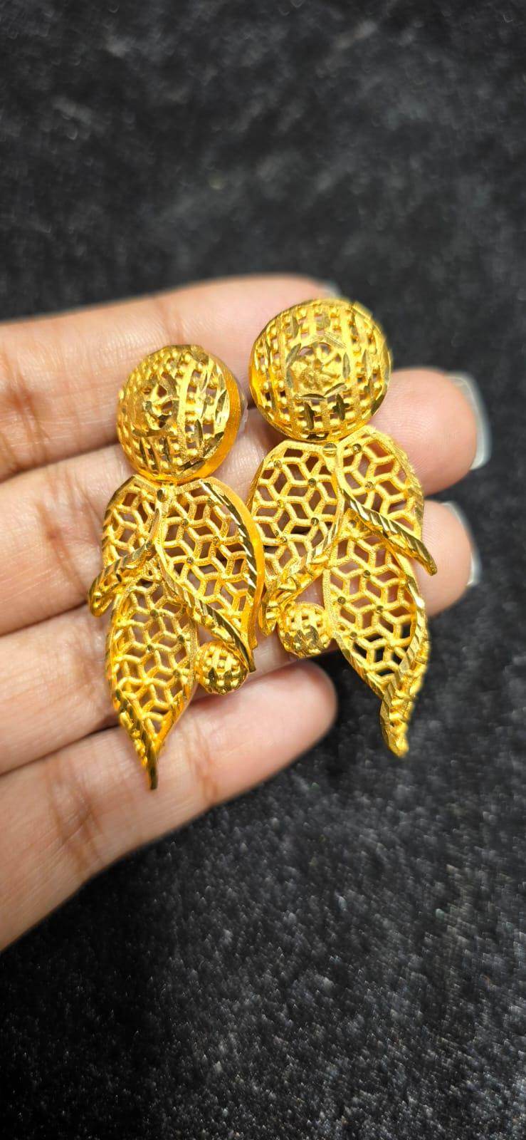 Elegant Gold-Plated Earrings – Timeless Luxury - Mirpur Jewelry City