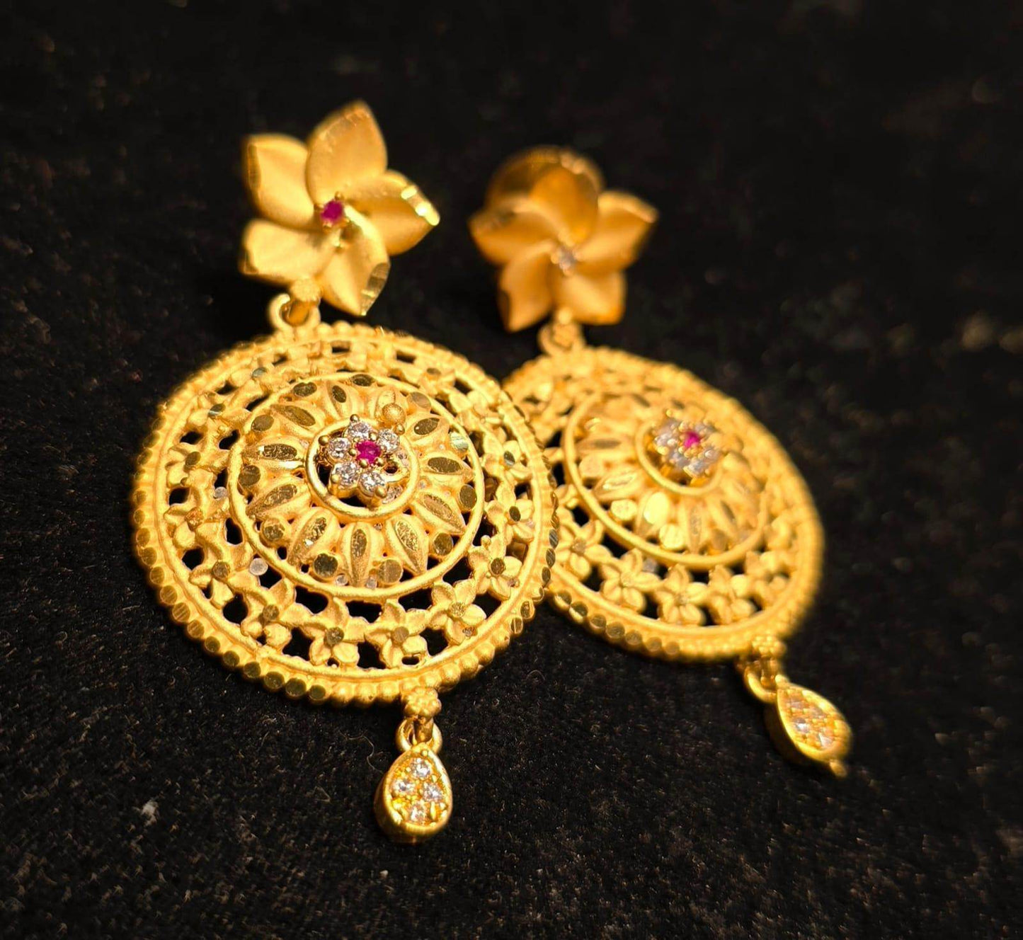 Elegant Gold-Plated Earrings – Timeless Luxury - Mirpur Jewelry City