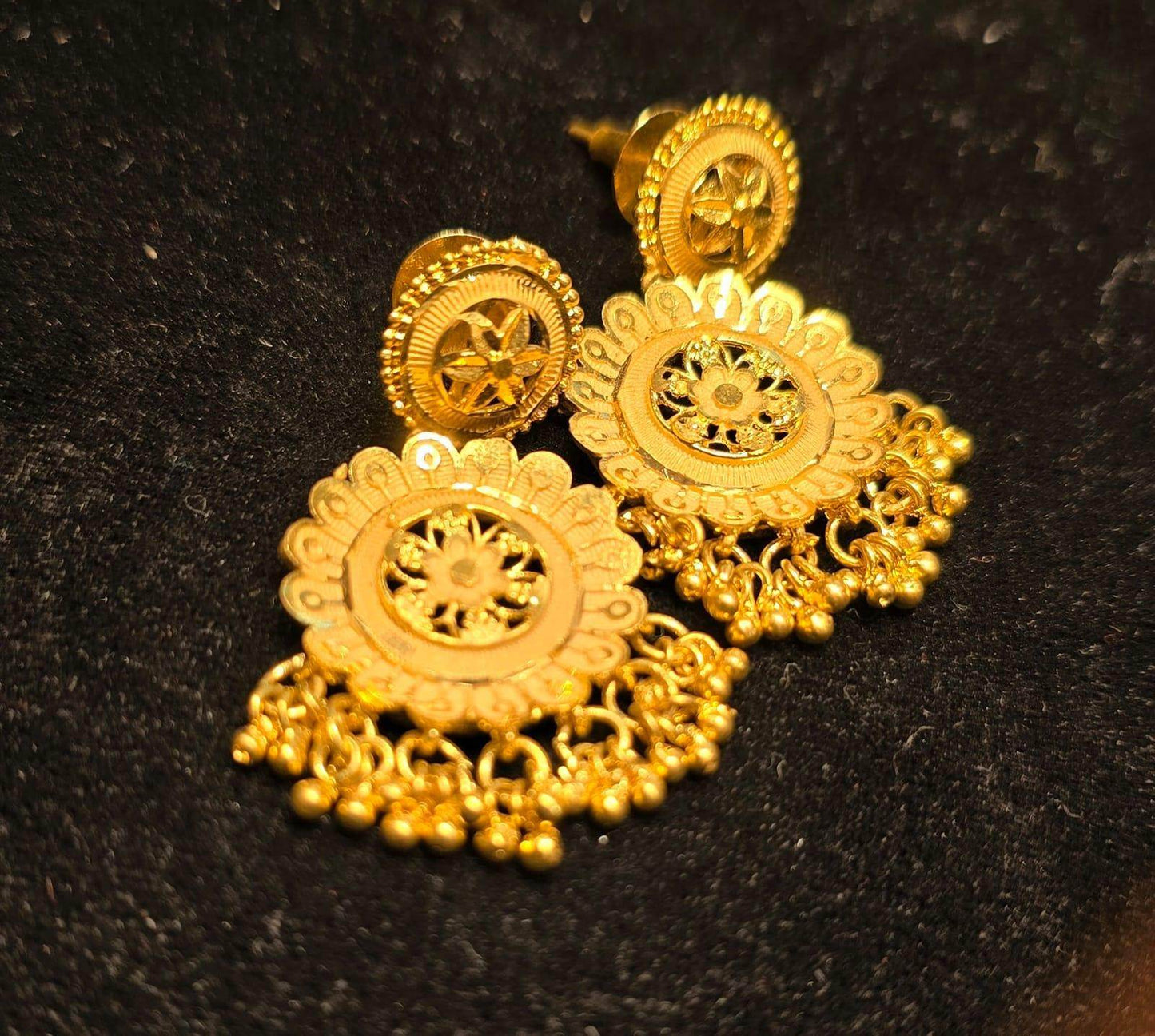 Elegant Gold-Plated Earrings – Timeless Luxury - Mirpur Jewelry City