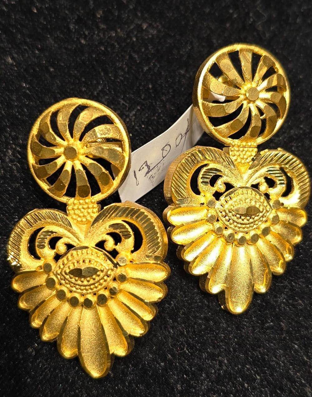Elegant Gold-Plated Earrings – Timeless Luxury - Mirpur Jewelry City