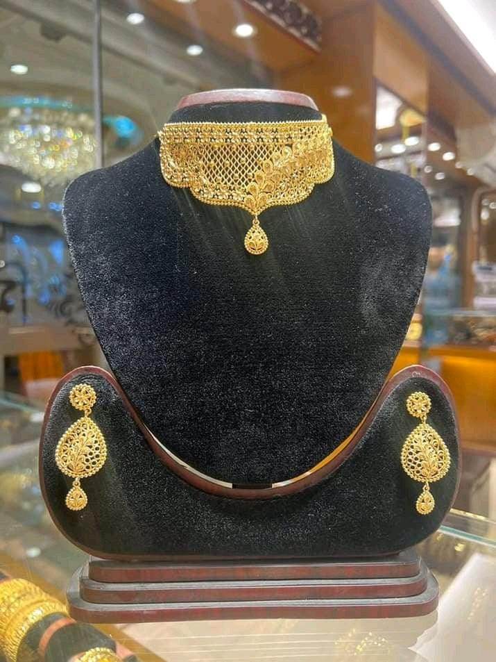 Elegant Gold-Plated Choker Necklace – Mirpur Jewelry City Exclusive - Mirpur Jewelry City