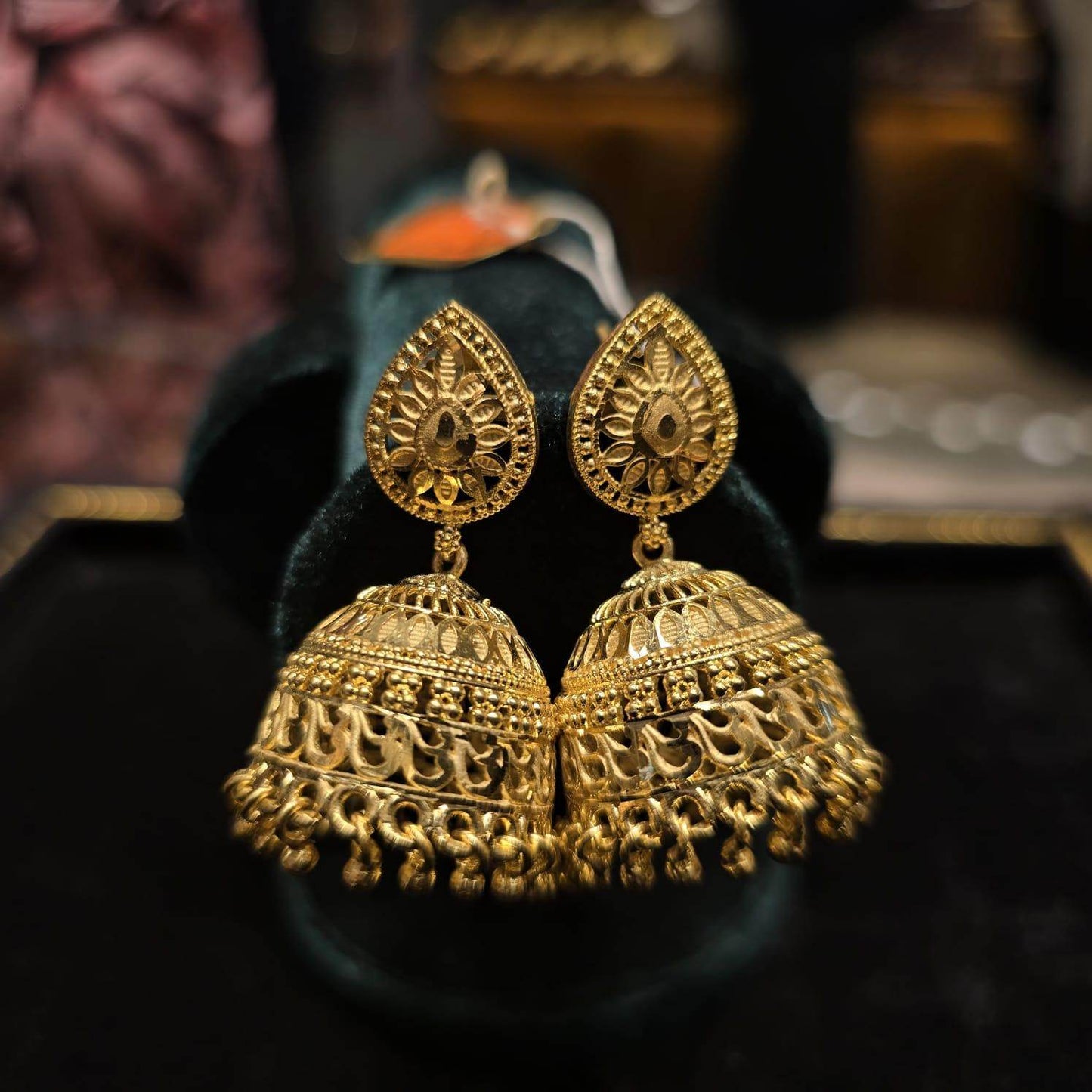 Elegant Gold-Plated jhumka – Timeless Luxury - Mirpur Jewelry City