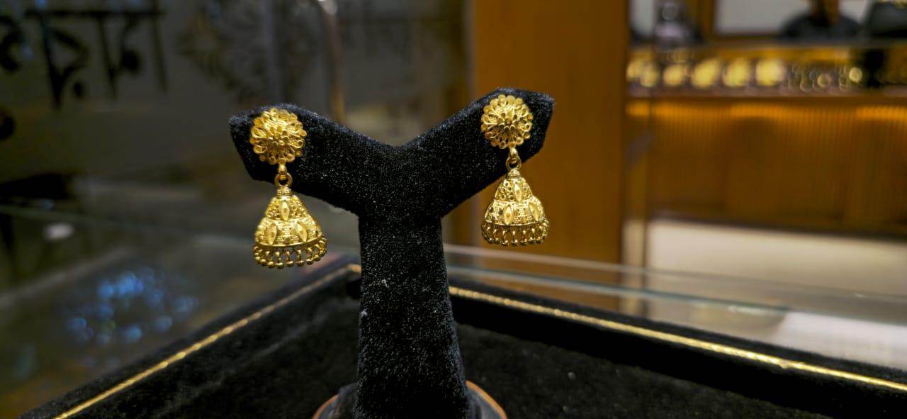 Elegant Gold-Plated Mini jhumka – Timeless Luxury - Mirpur Jewelry City