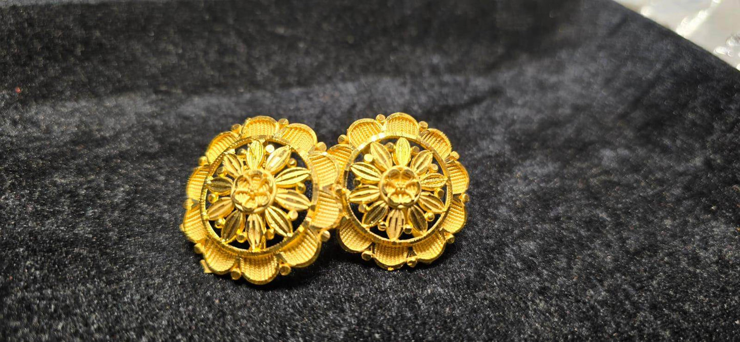 Elegant Gold-Plated Pasha Earrings – Timeless Luxury & Charm - Mirpur Jewelry City