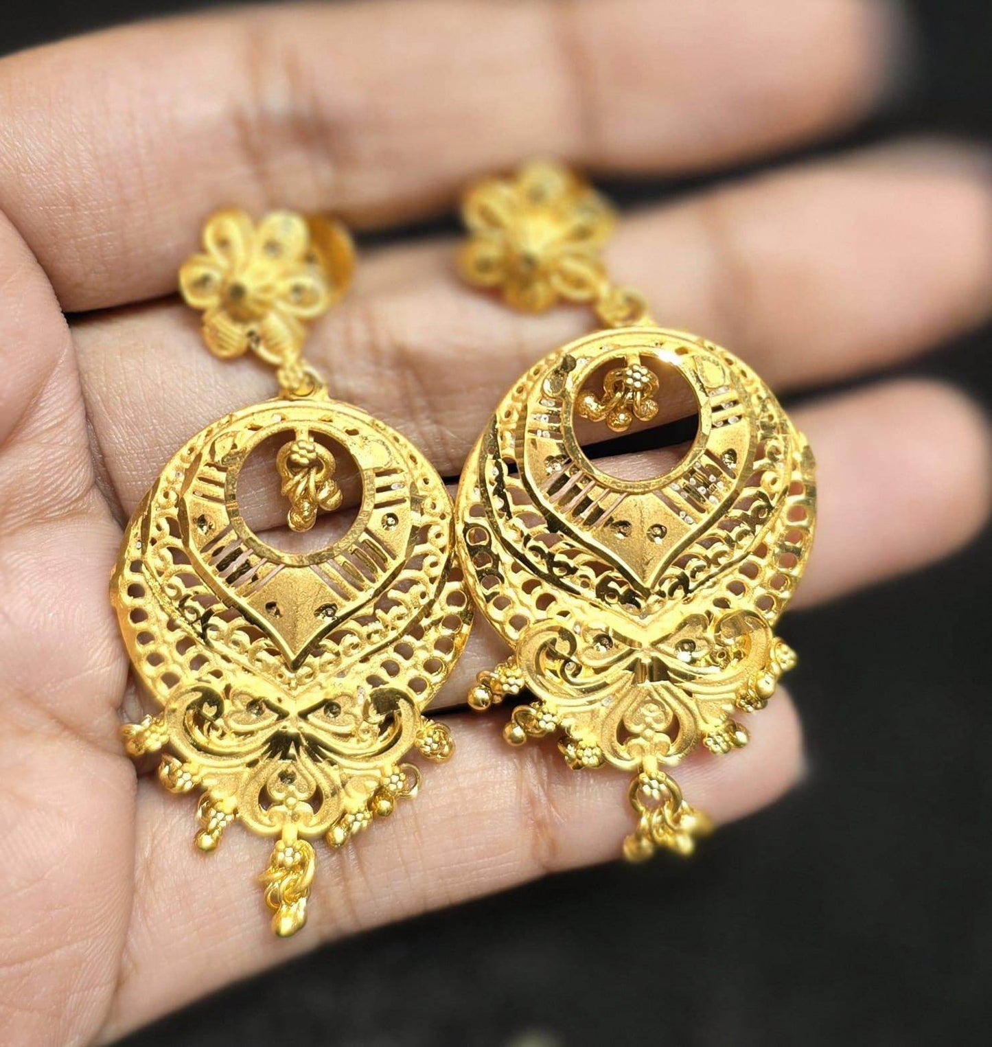 Elegant Gold-Plated Earrings – Timeless Luxury - Mirpur Jewelry City