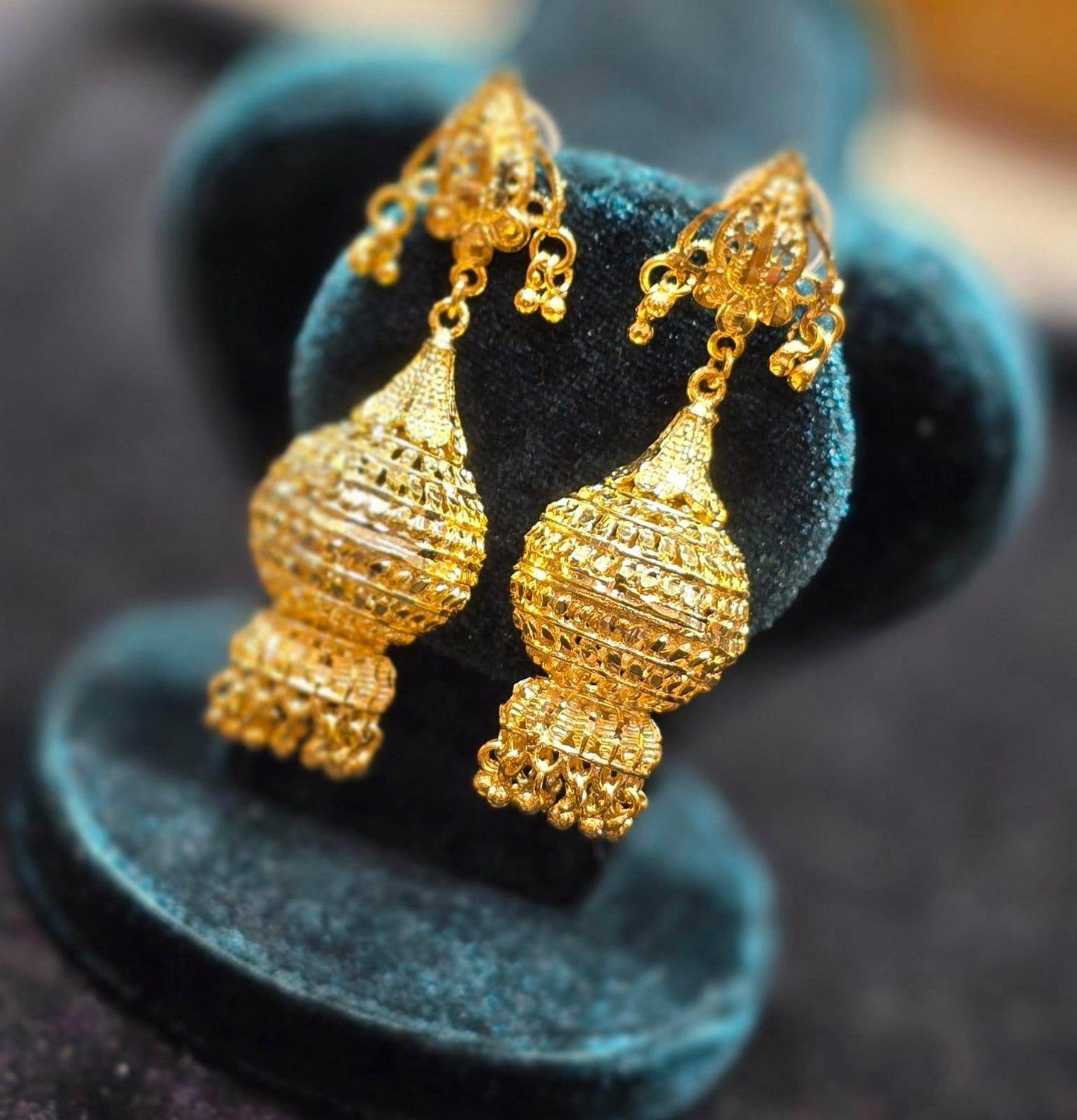Elegant Gold-Plated Jhumka – Timeless Luxury - Mirpur Jewelry City