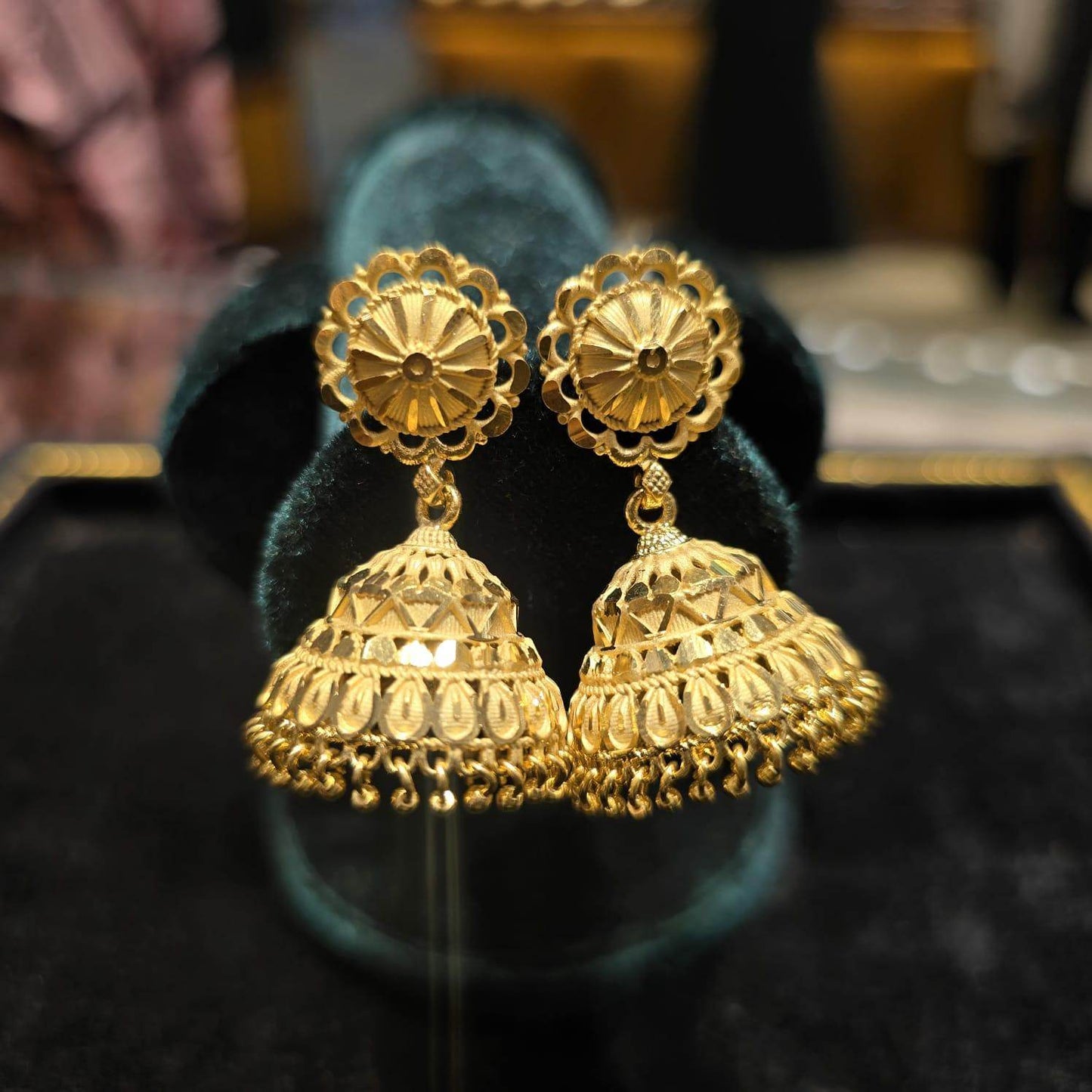 Elegant Gold-Plated jhumka – Timeless Luxury - Mirpur Jewelry City