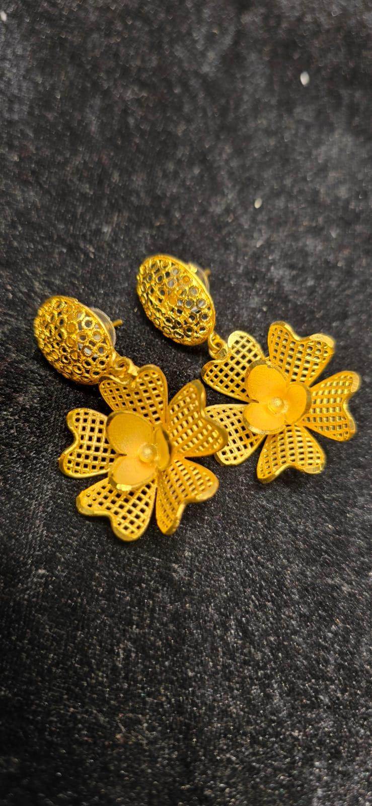 Elegant Gold-Plated Earrings – Timeless Luxury - Mirpur Jewelry City