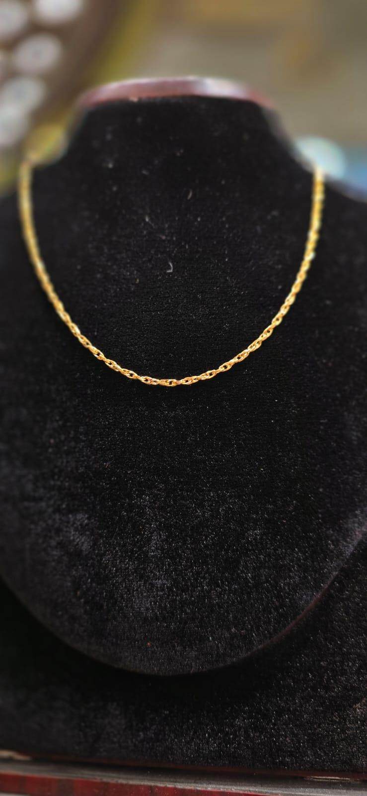 Elegant 16-Inch Gold-Plated Chain – Timeless Shine & Durability - Mirpur Jewelry City