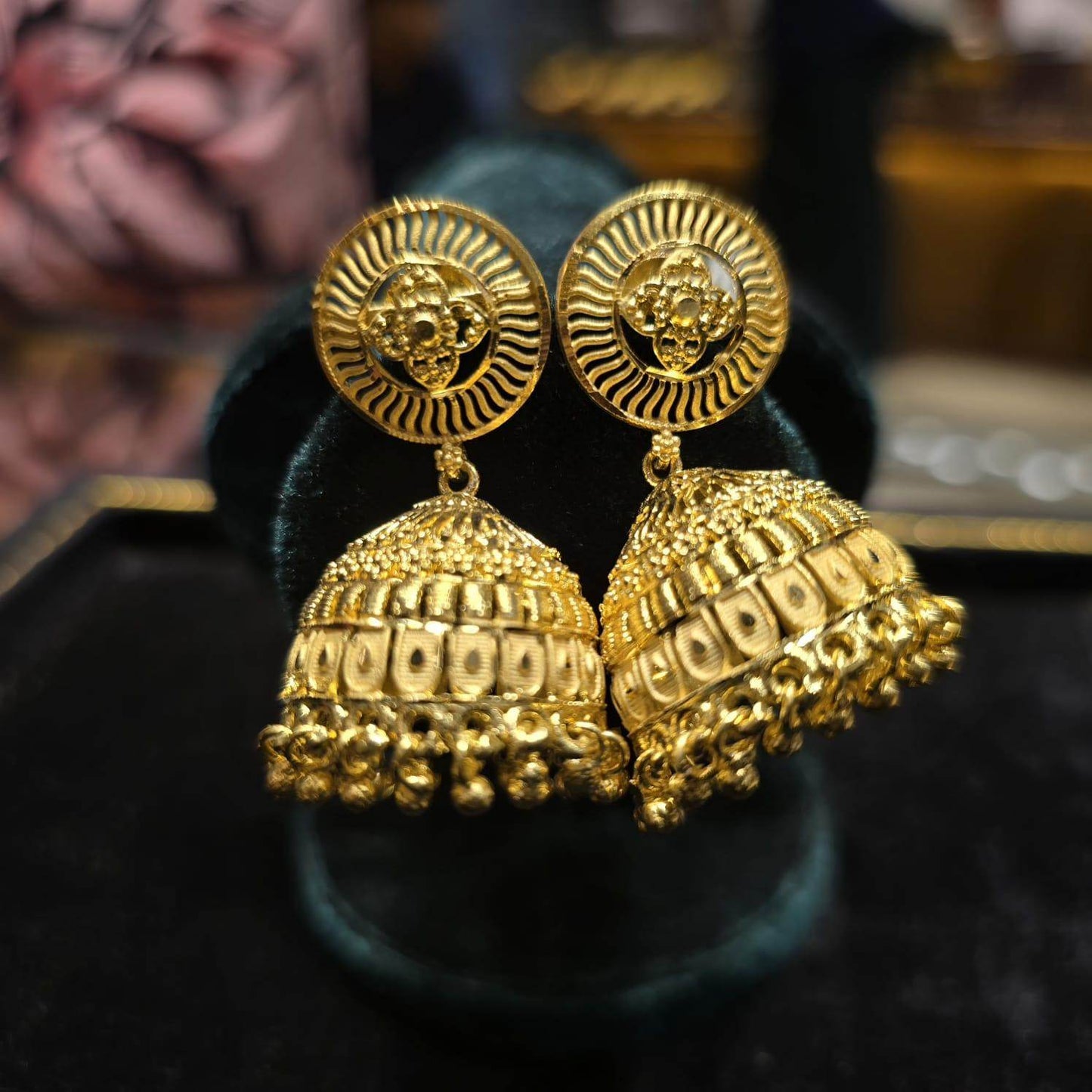 Elegant Gold-Plated jhumka – Timeless Luxury - Mirpur Jewelry City