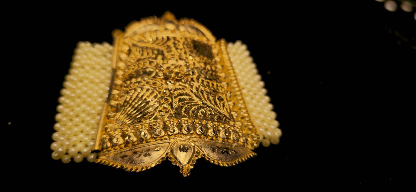 Exclusive Dubai pearl design gold plated Mantasha Bridal Collection - Mirpur Jewelry City