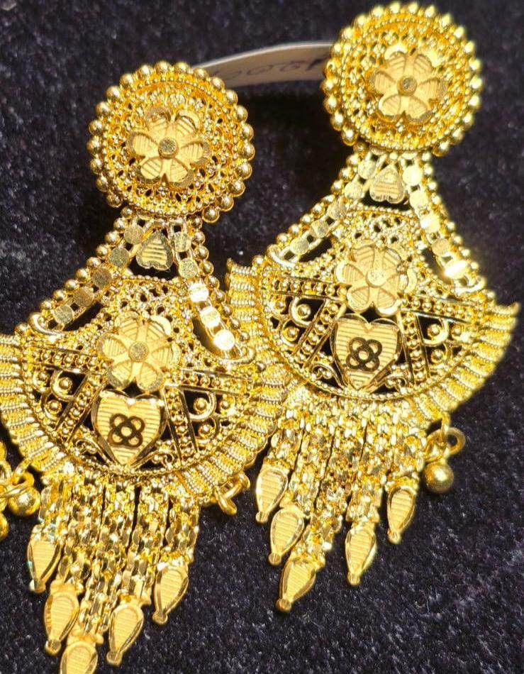 Elegant Gold-Plated Earrings – Timeless Luxury - Mirpur Jewelry City