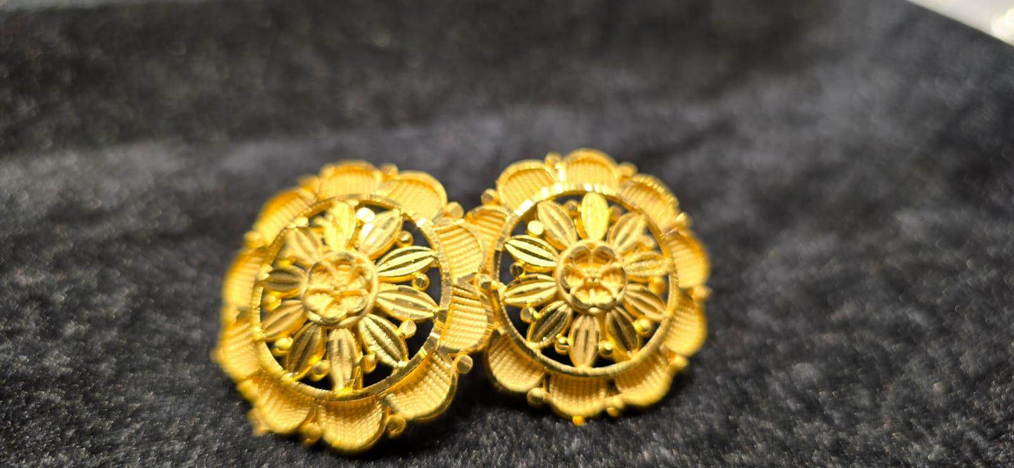 Elegant Gold-Plated Pasha Earrings – Timeless Luxury & Charm - Mirpur Jewelry City