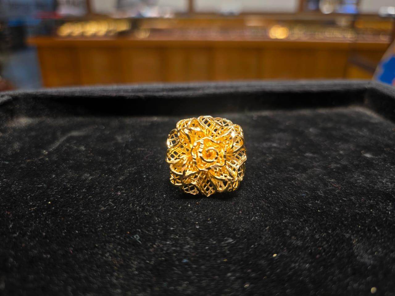 Elegant Gold-Plated Rhodium Finger Ring – Stylish & Durable - Mirpur Jewelry City