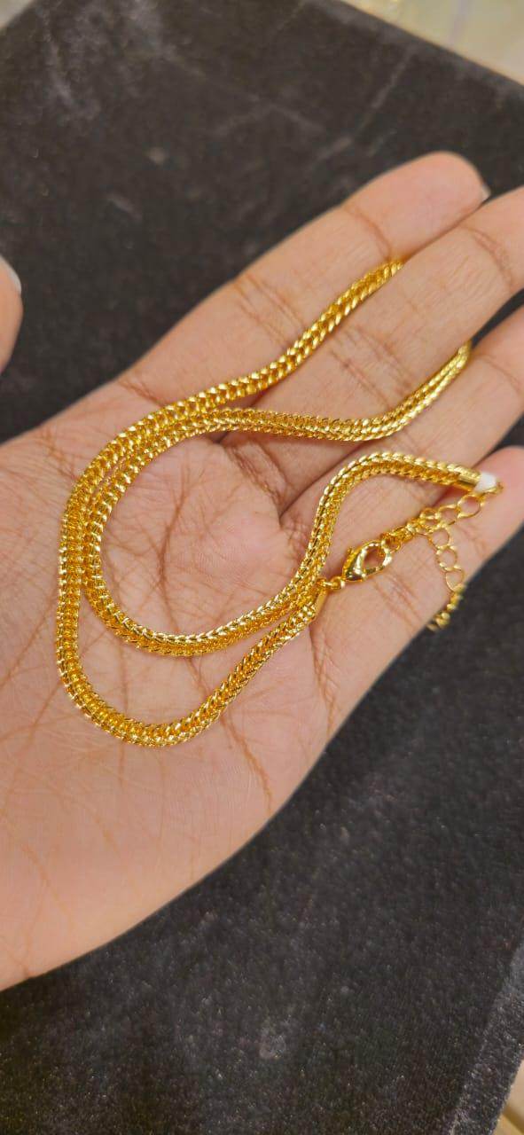 Elegant 14-Inch Gold-Plated Chain – Timeless Shine & Durability - Mirpur Jewelry City