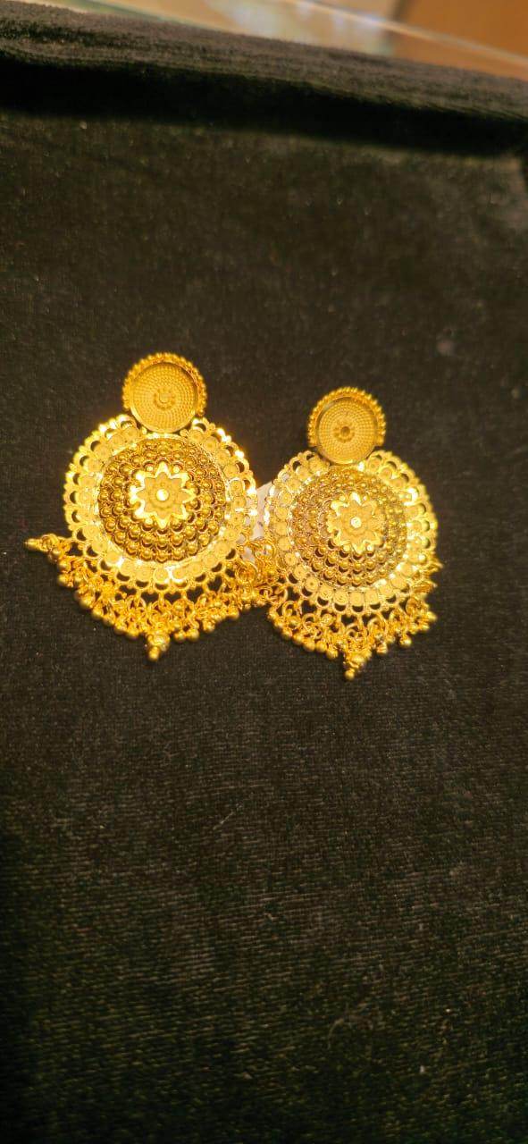 Elegant Gold-Plated Earrings – Timeless Luxury - Mirpur Jewelry City