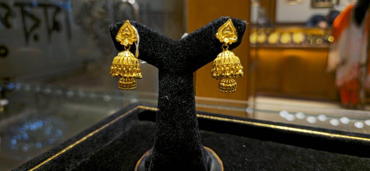 Elegant Gold-Plated mini jhumka – Timeless Luxury - Mirpur Jewelry City