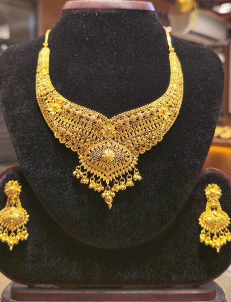 Elegant Gold-Plated Necklace – Timeless Luxury - Mirpur Jewelry City