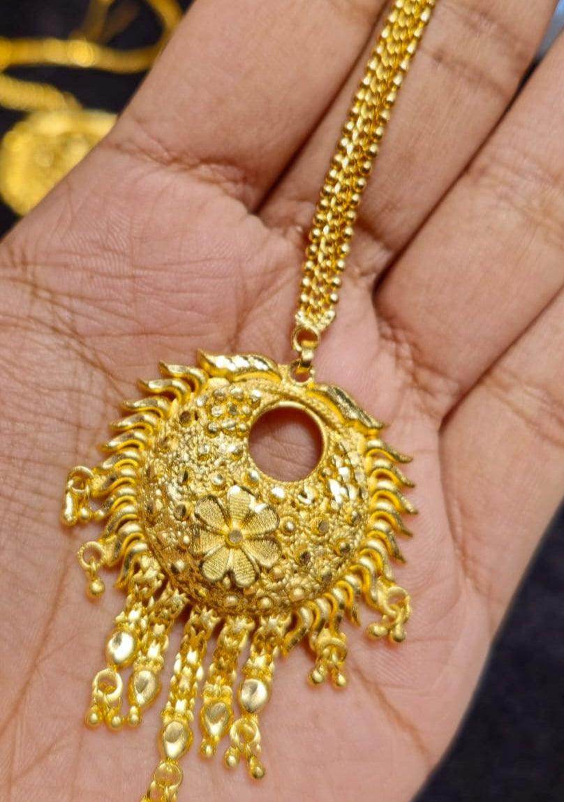 Elegant Gold-Plated Bridal Tikli – Timeless Royalty - Mirpur Jewelry City
