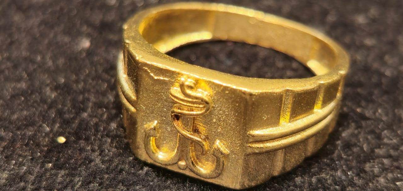 Exclusive Ship Design finger ring Gold plated for gents - Mirpur Jewelry City