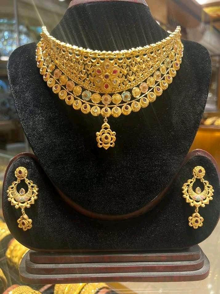 Elegant Gold-Plated Choker Necklace – Mirpur Jewelry City Exclusive - Mirpur Jewelry City