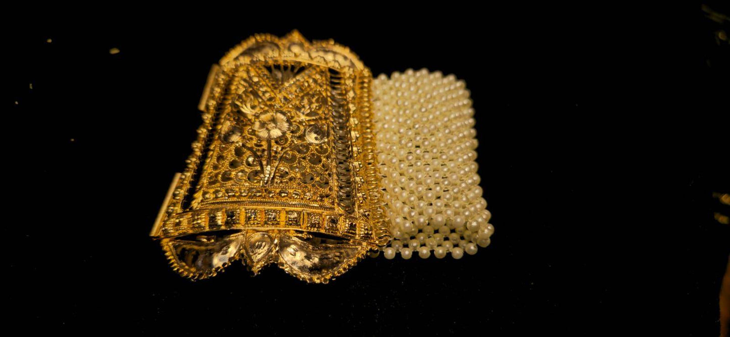 Exclusive pearl design gold plated Mantasha Bridal collection - Mirpur Jewelry City