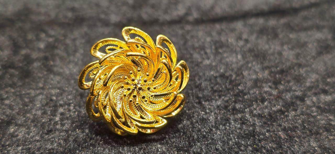 Gorgeous Dubai Design Gold Plated Finger ring - Mirpur Jewelry City