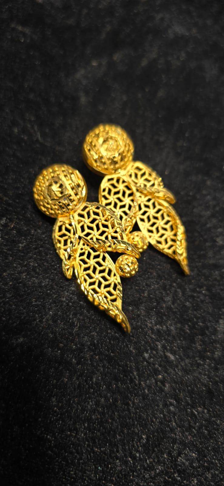 Elegant Gold-Plated Earrings – Timeless Luxury - Mirpur Jewelry City