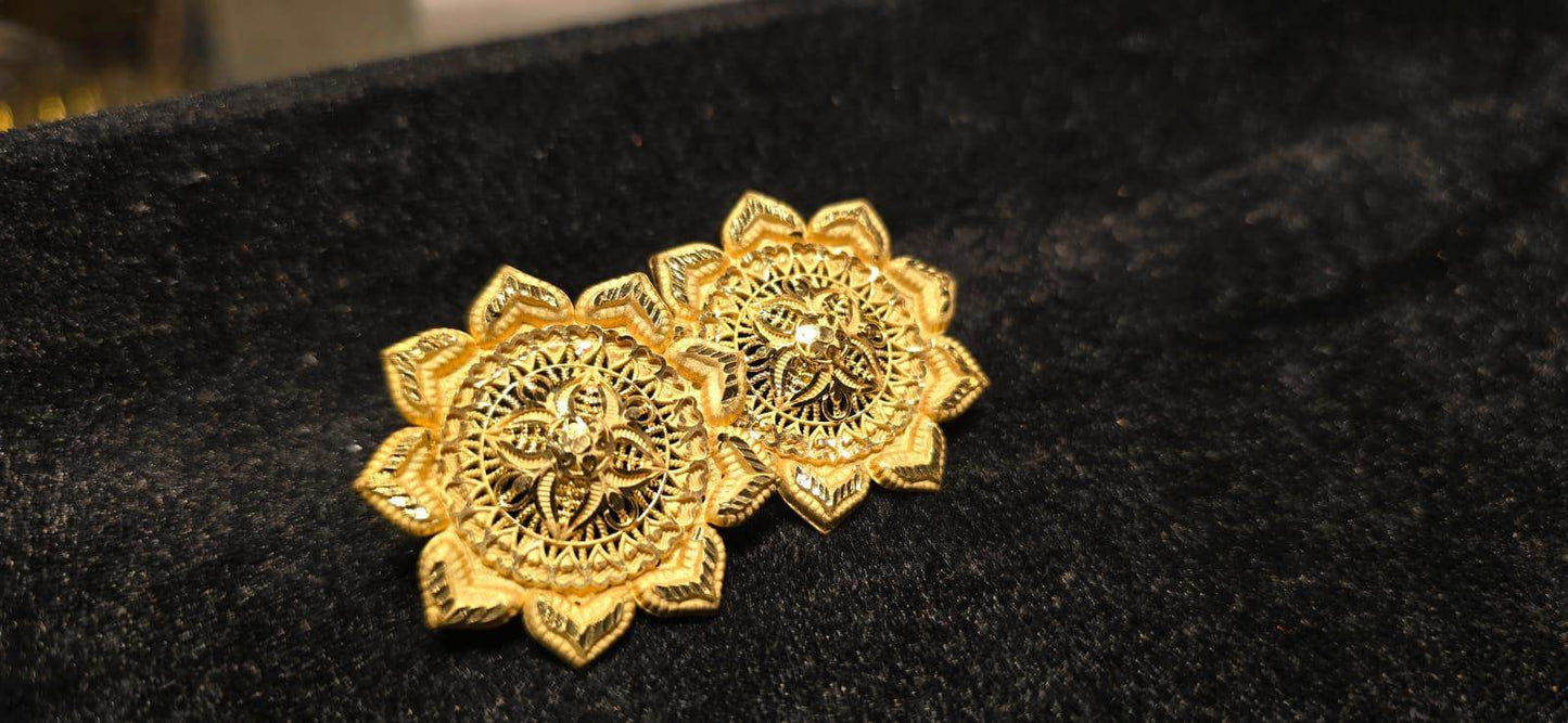 Elegant Gold-Plated Pasha Earrings – Timeless Luxury & Charm - Mirpur Jewelry City