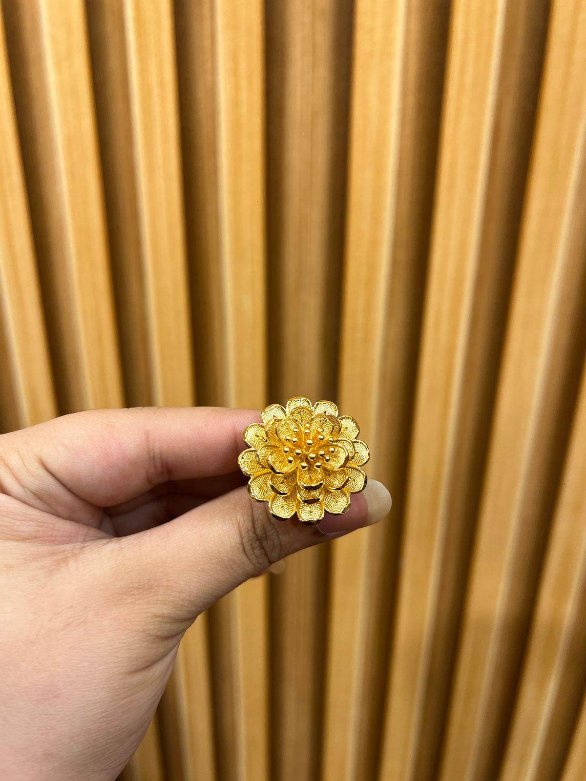 Elegant Gold-Plated Rhodium Finger Ring – Stylish & Durable - Mirpur Jewelry City