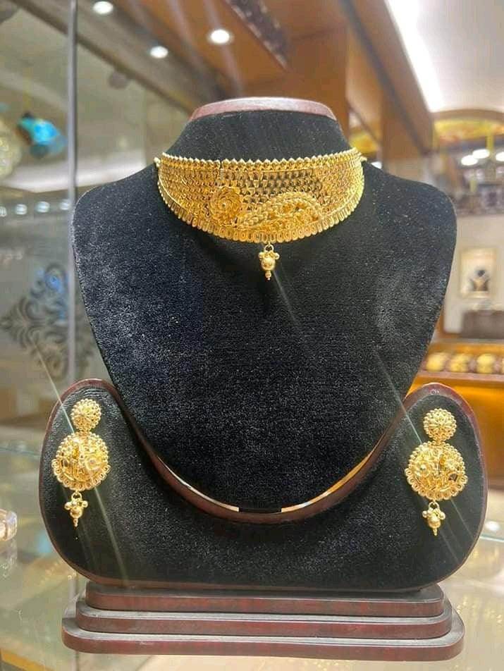 Elegant Gold-Plated Choker Necklace – Mirpur Jewelry City Exclusive - Mirpur Jewelry City