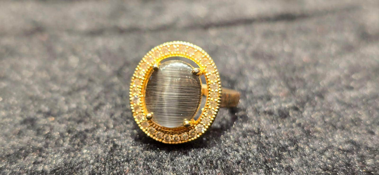 Traditional stone Gold plated finger ring - Mirpur Jewelry City