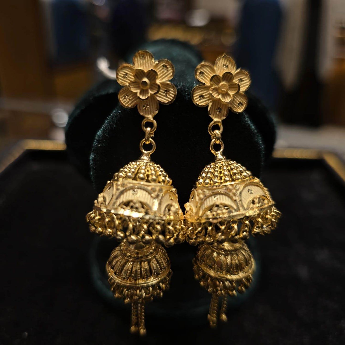 Elegant Gold-Plated jhumka – Timeless Luxury - Mirpur Jewelry City