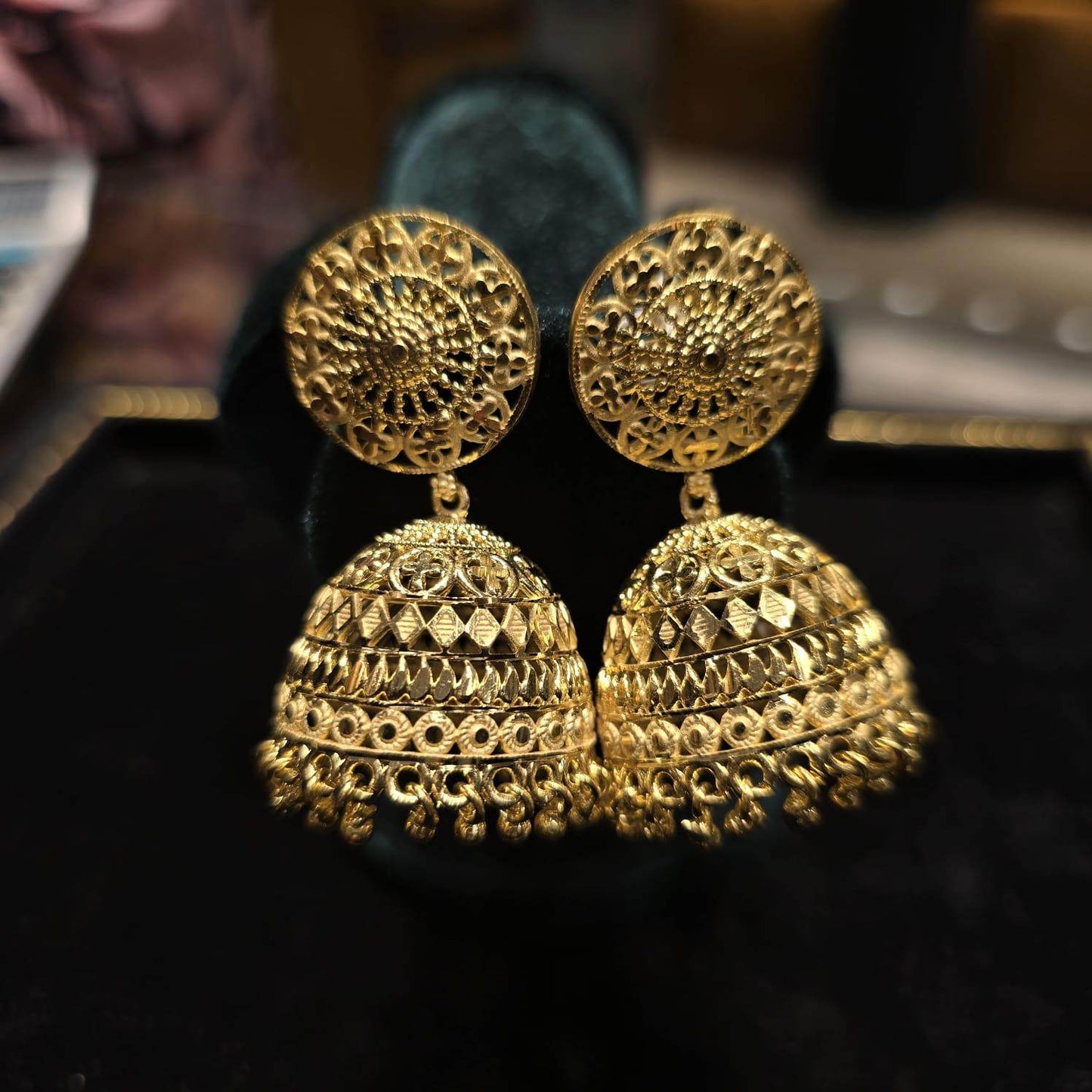 Elegant Gold-Plated jhumka – Timeless Luxury - Mirpur Jewelry City