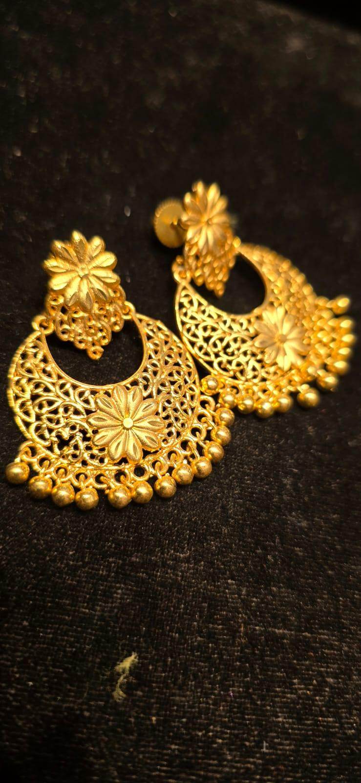 Elegant Gold-Plated Earrings – Timeless Luxury - Mirpur Jewelry City