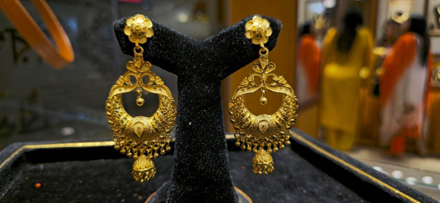 Elegant Gold-Plated jhumka – Timeless Luxury - Mirpur Jewelry City