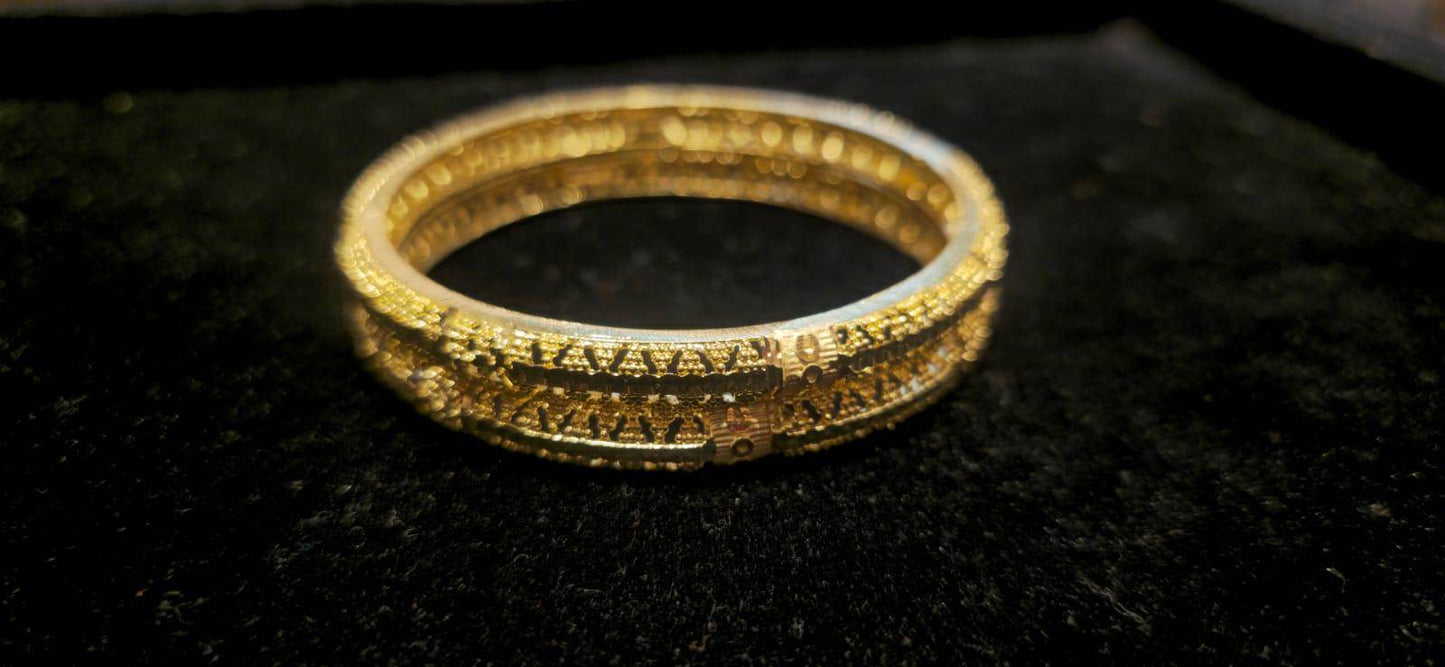 Elevate your style with this exquisite gold-plated churi, - Mirpur Jewelry City