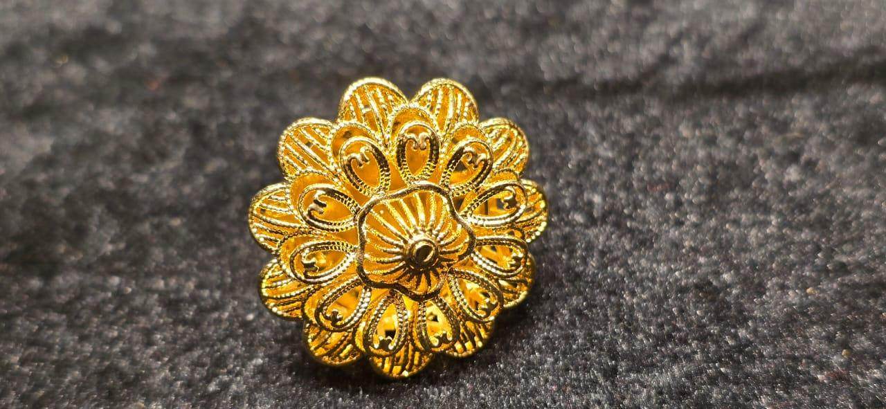 Gorgeous floral Dubai Design Gold Plated Finger ring - Mirpur Jewelry City